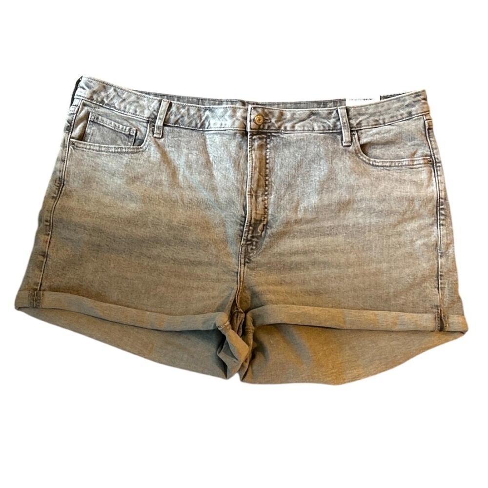 Old Navy OG Straight Jean Shorts Plus Size 26 High Rise Vintage Wash NWT